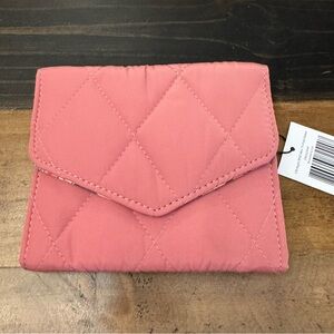 Vera Bradley Ultralight RFID Mini Tri-Fold Wallet in Strawberry Ice